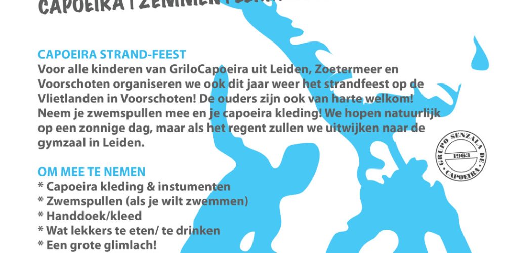 Capoeira strandfeest voor Kids &#8211; seizoenafsluiting 2016!